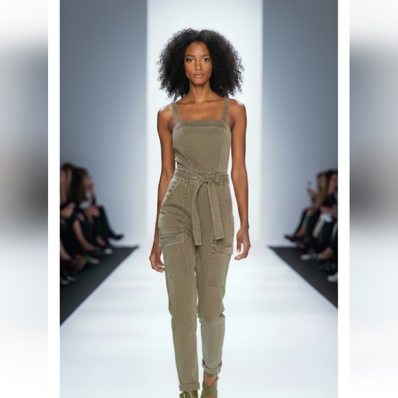 Free People Pants - #512 FP Olive Green Utility Jumpsuit